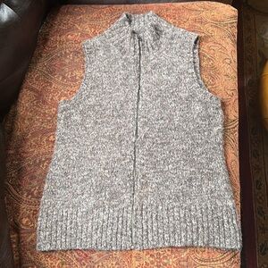J.Jill vest sweater wool alpaca blend bucle soft  full zip heather women’s M